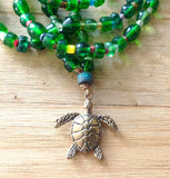 Turtle Pendant Beaded Necklaces