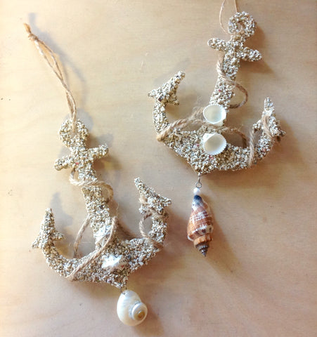 Sandy Anchor Shell Ornament