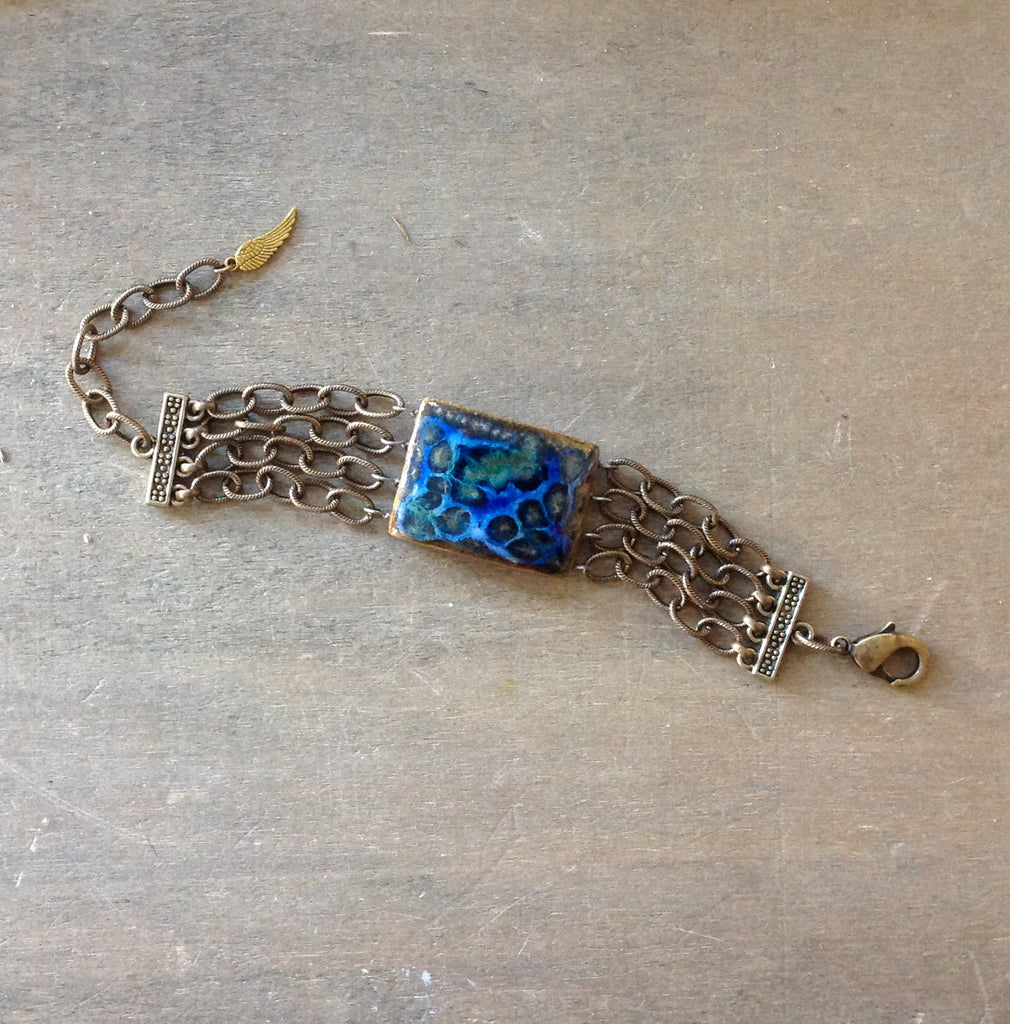 Artisan Ceramic Multi-Chain Bracelet