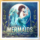 California Mermaids Drink Free Coaster