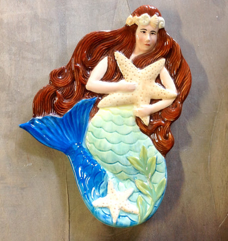 Mermaid Starfish Decorative Plate