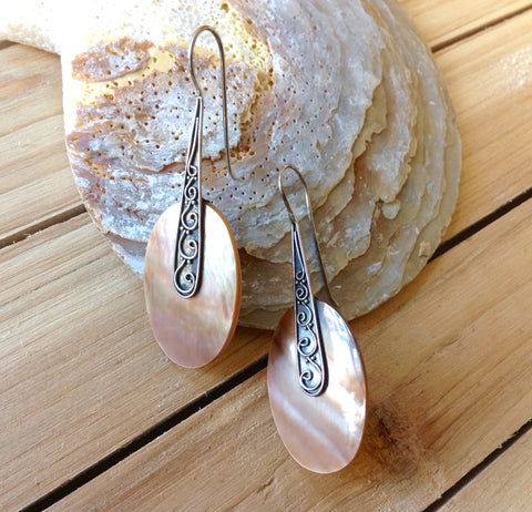 Rose Blush Mother of Pearl Earrings