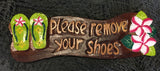 Please Remove Your Shoes Sign