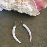 Pink Conch Tusk Earrings