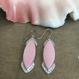 Pink Conch Sparkle Earrings