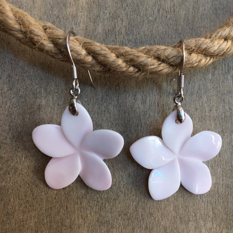 Pink Conch Flower Earrings