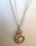 Seahorse Brass Pendant Necklace