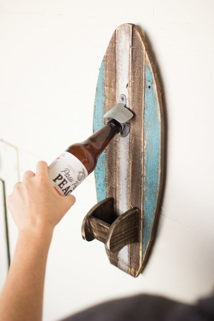 Surfboard Wall Bottle Opener