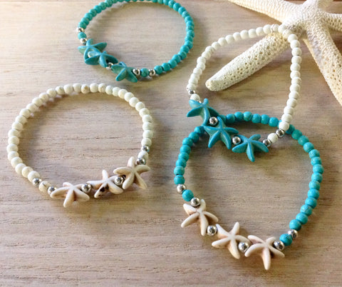 Starfish Trio Stretch Bracelet