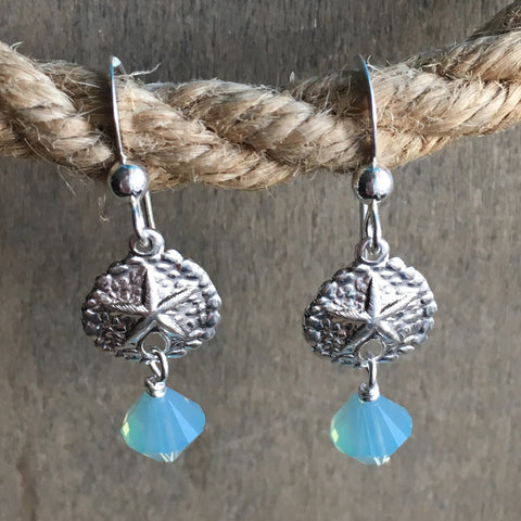 Sanddollar Crystal  Earrings