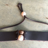 Leather Pearl Bracelet