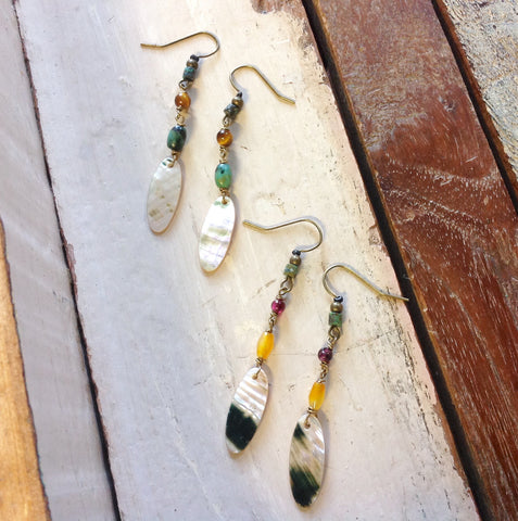 Surfboard Shell Earrings