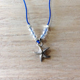 Starfish Crystal Cord Necklace