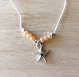 Starfish Crystal Cord Necklace