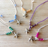 Starfish Crystal Cord Anklet