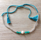 Seed Bead Pearl Anklet