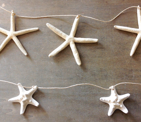 White Starfish Garland