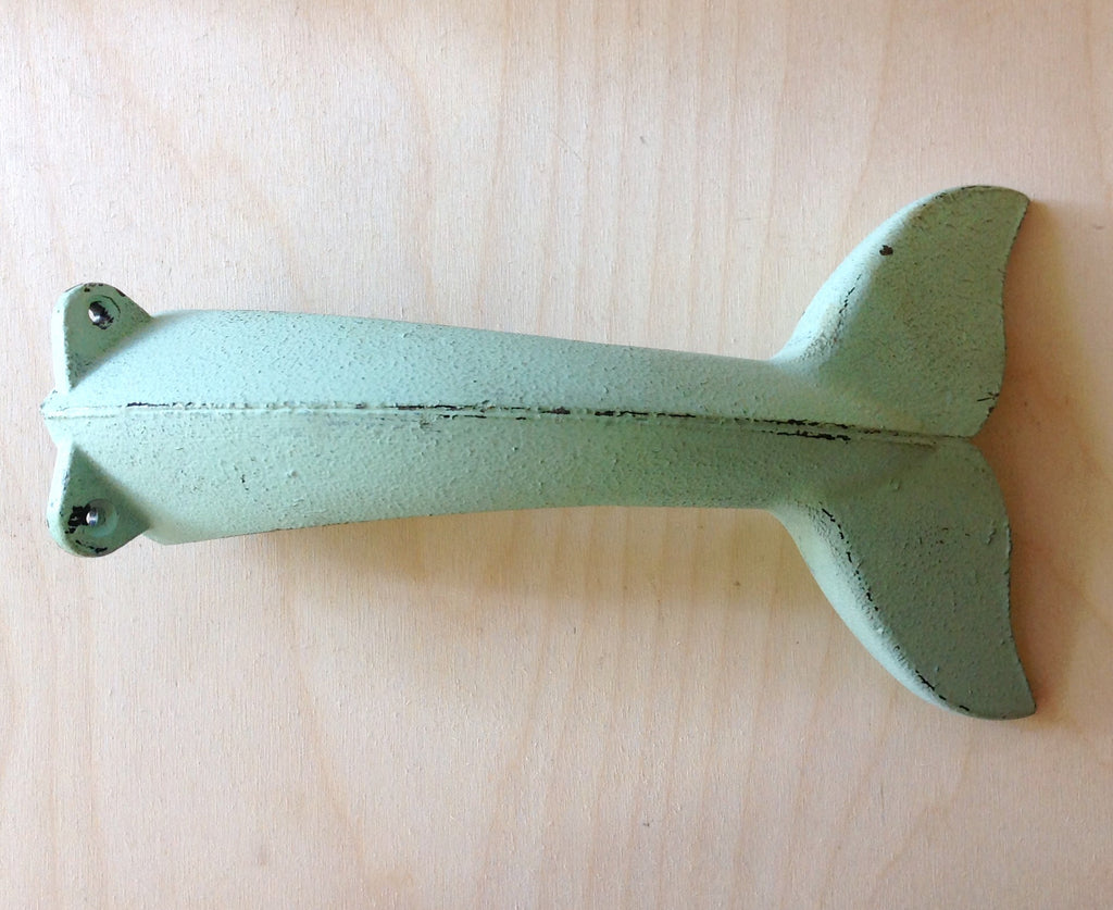 Green Whale Tail Wall Hook
