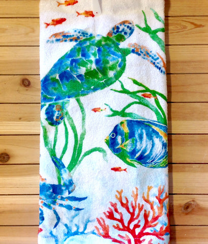 Ocean Scene Terry Towel