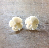 Pearlized Sand Dollar Stud Earrings