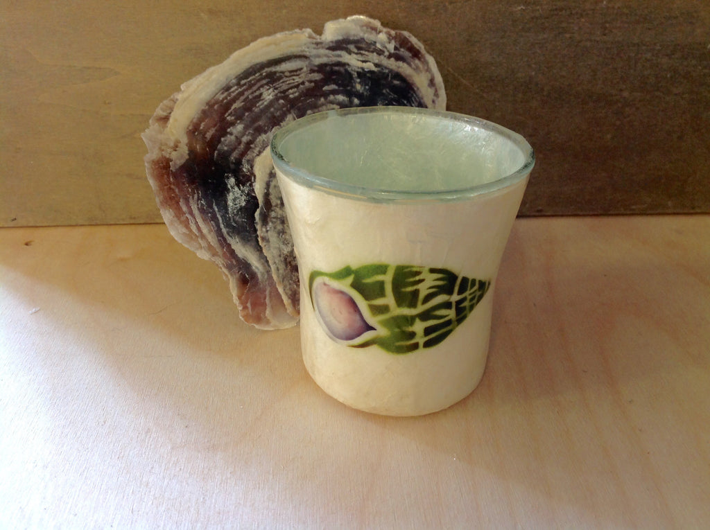 Shell candle holder