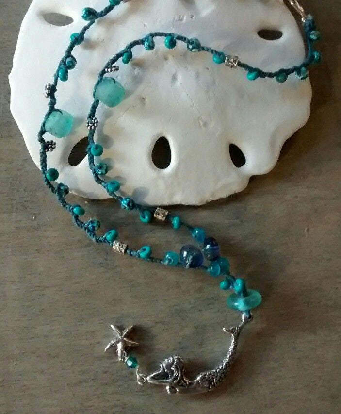 Sea Blue Mermaid Necklace