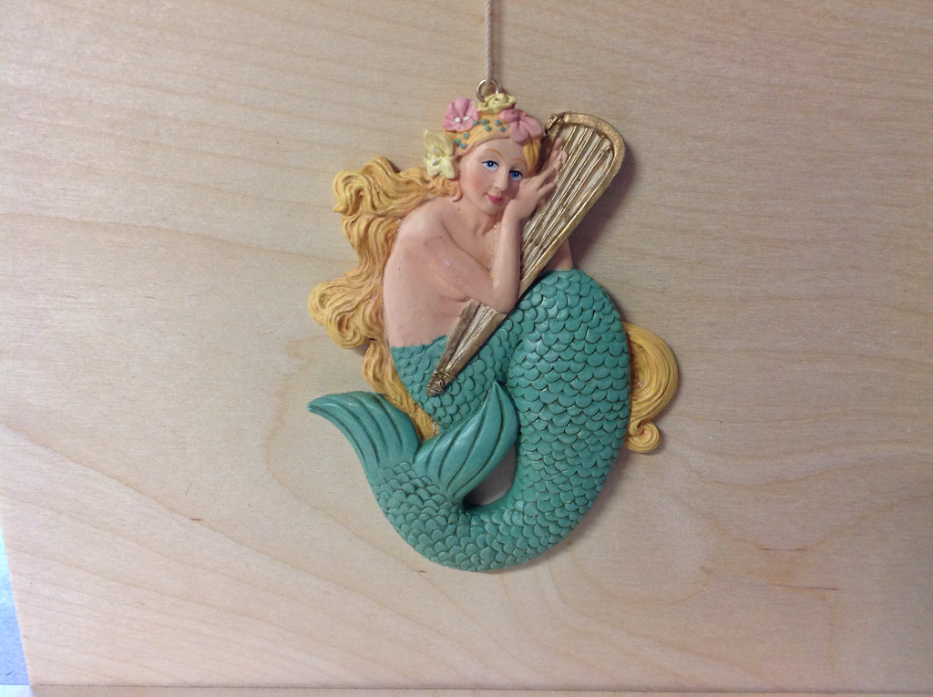 Mermaid Harp Ornament