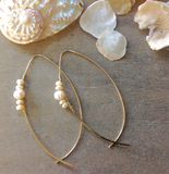 Sea Pearl Wire Earrings