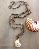 Nautilus Sea Glass Necklace
