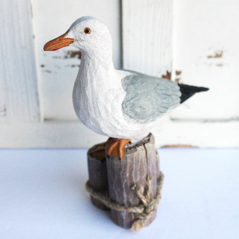 Seagull on Piling Figurine
