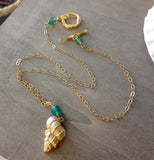 Matte Gold Sealife Necklaces