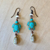 Turtle Cowrie Earrings
