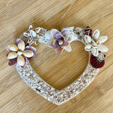 Seashell Floral Heart wreath
