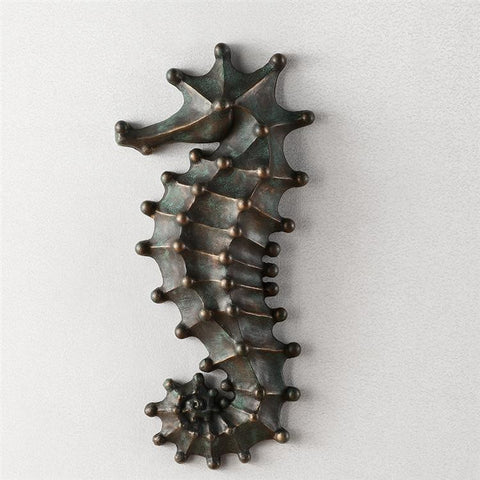 Seahorse Patina Wall Plaque