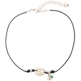 Cowrie Anchor Charm Necklace