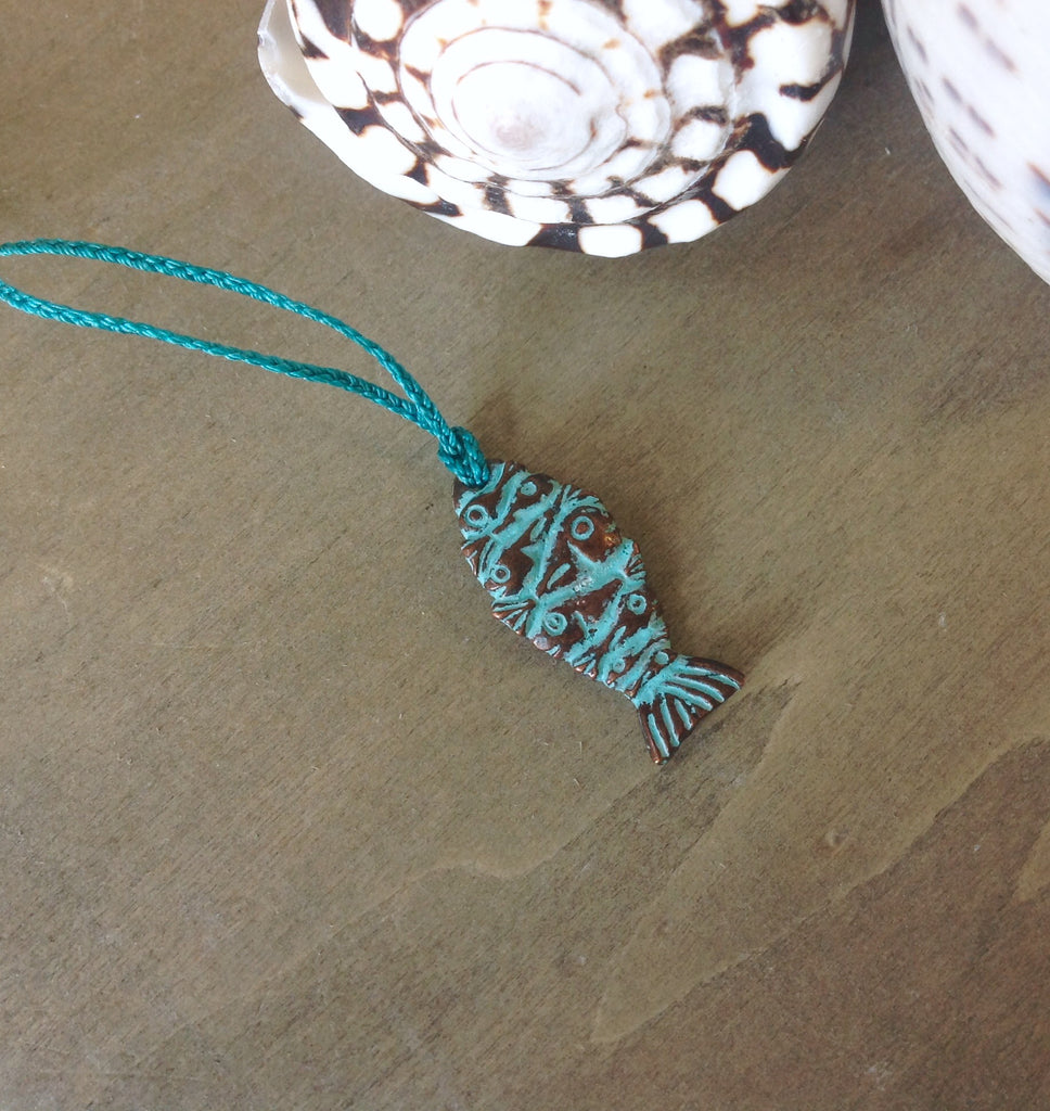 Patina Fish Necklace