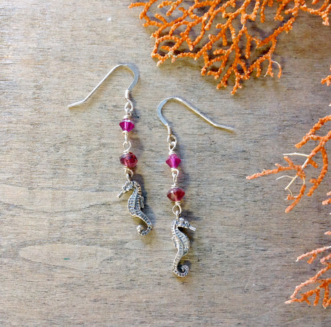 Sterling Seahorse Earrings