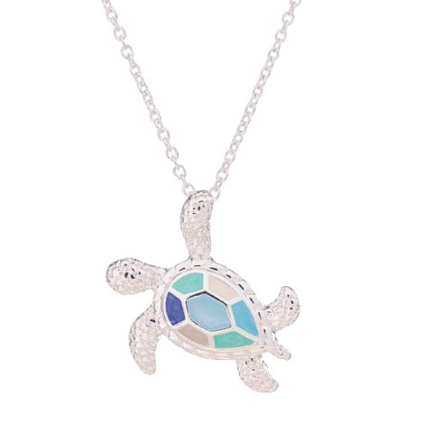 Sea Turtle Color Shell Necklace