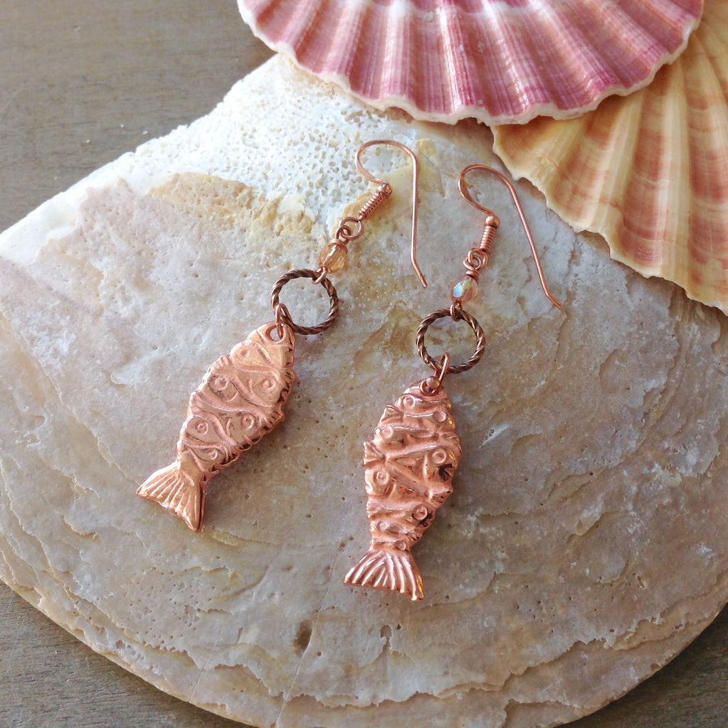 Fish earrings hot sale