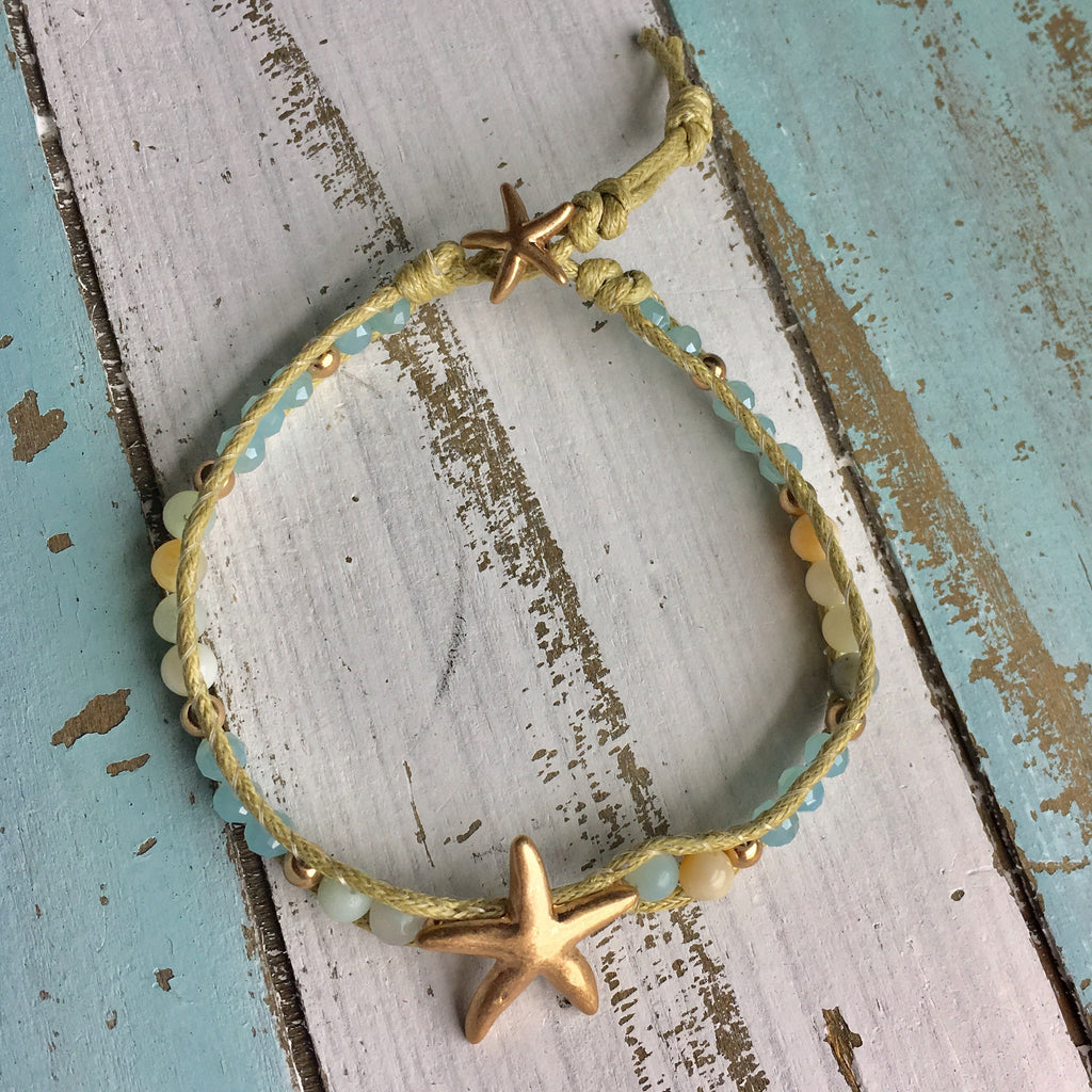 Starfish Button Bracelet
