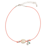Cowrie Starfish Charm Necklace