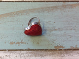 Red Coral Heart Ring