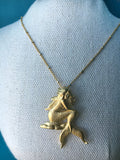 Mermaid Charm Gold Necklace