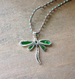 Abalone Dragonfly Necklace