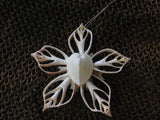 Snowflake Coral Heart Ornament