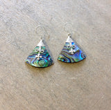 Abalone Triangle Earrings