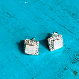 MOP Inlay Stud Earrings