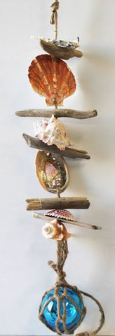 Abalone Seashell Glass Float Mobile