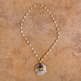 Dolphin MOP Circle Pearl Necklace