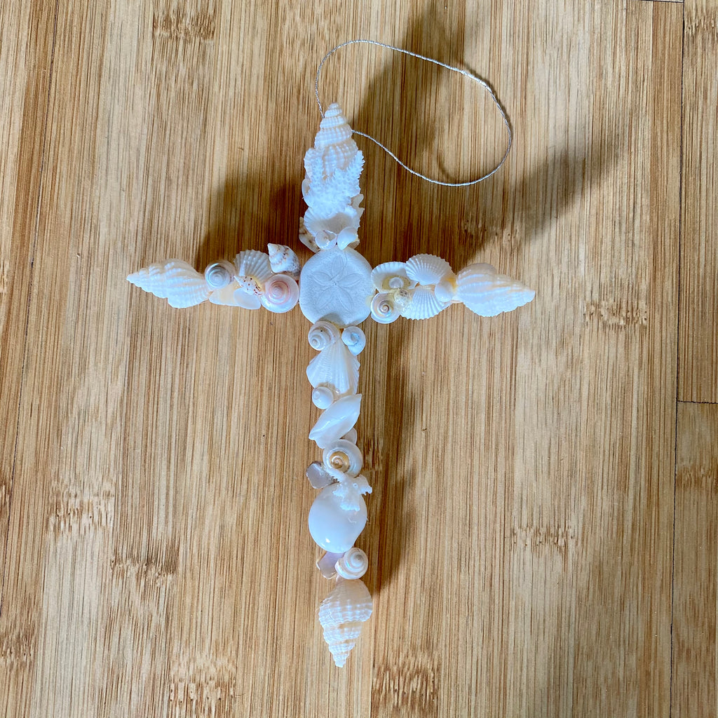 Coral Cross Ornament